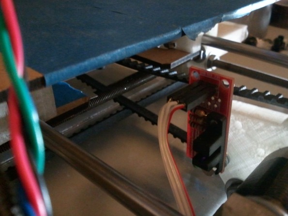 Y-axis optoendstop, mounted