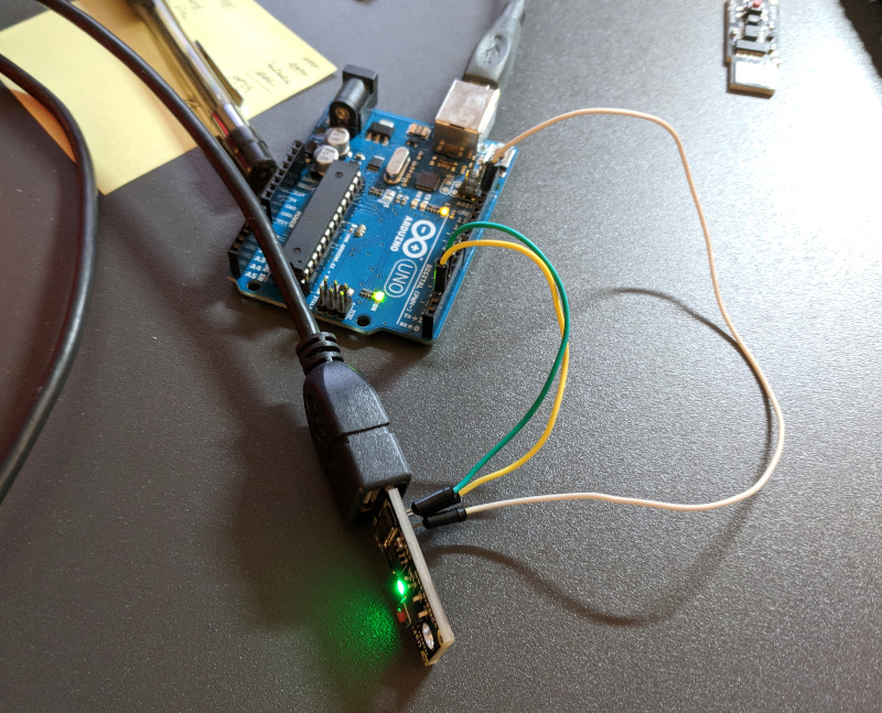 My hacky setup for programming the U2F tokens.